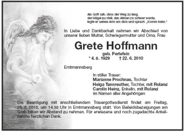 Frau Grete Hoffmann