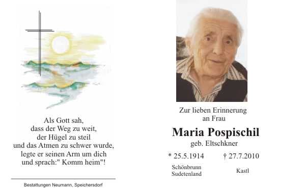 Frau Maria Pospischil