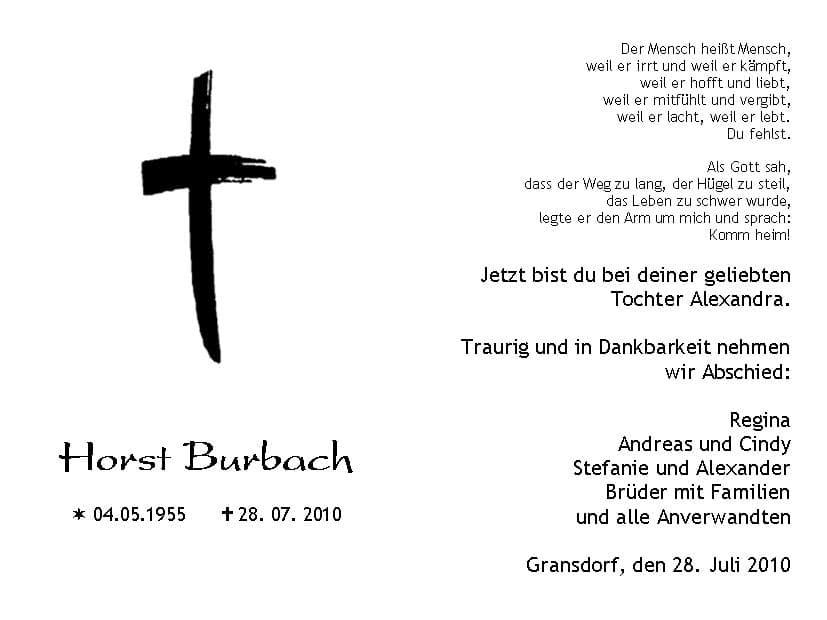 Herr Horst Burbach