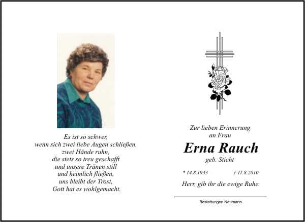 Frau Erna Rauch