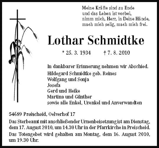 Herr Lothar Schmidtke