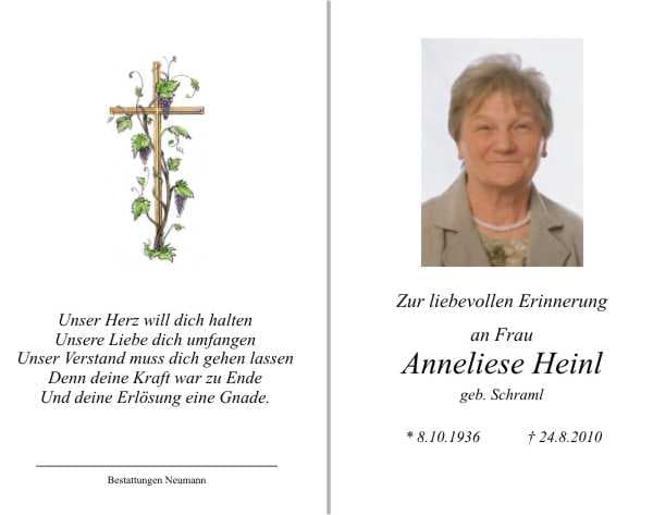 Frau Anna Liese Heinl