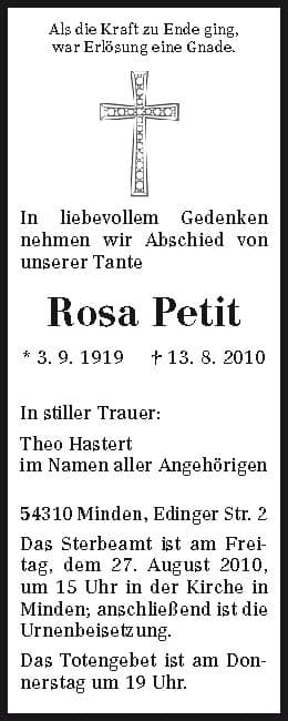 Frau Rosa-Maria Petit