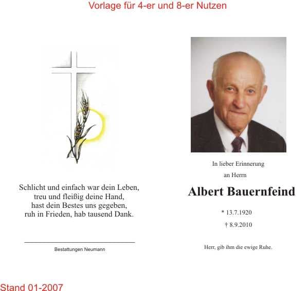 Herr Albert Bauernfeind