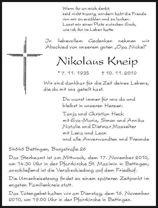 Herr Nikolaus Kneip