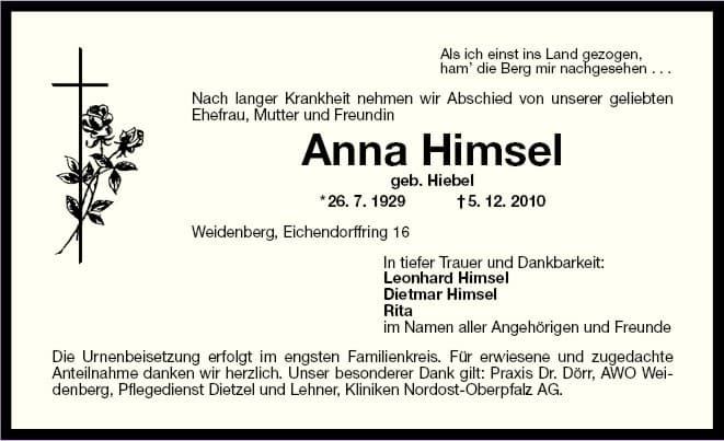 Frau Anna Himsel
