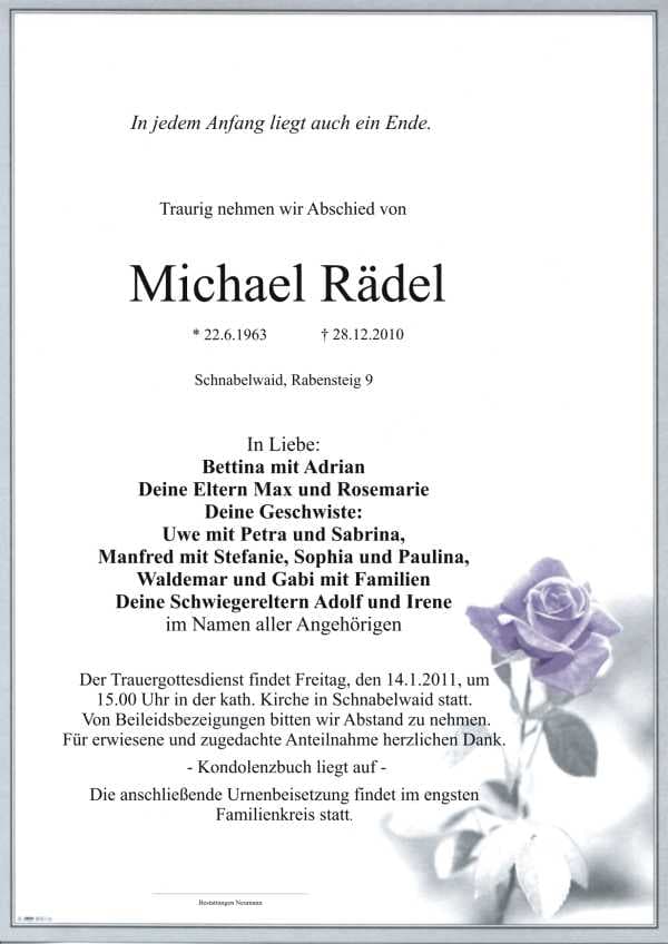 Herr Michael Rädel