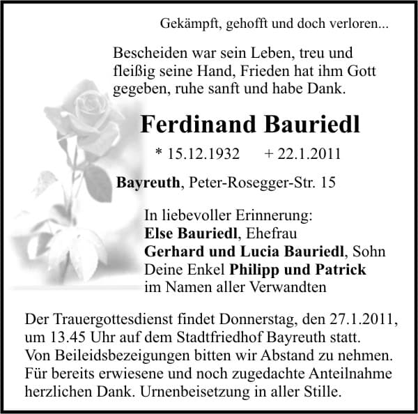 Herr Ferdinand Bauriedl