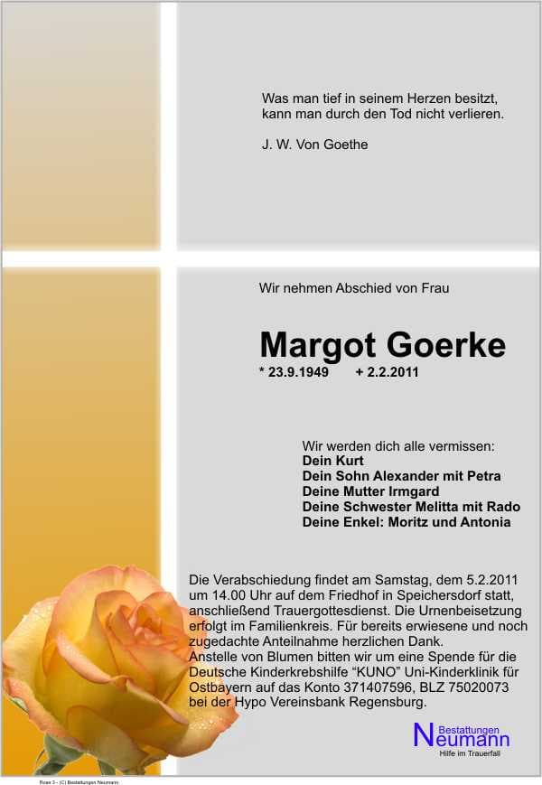 Frau Margot Goerke