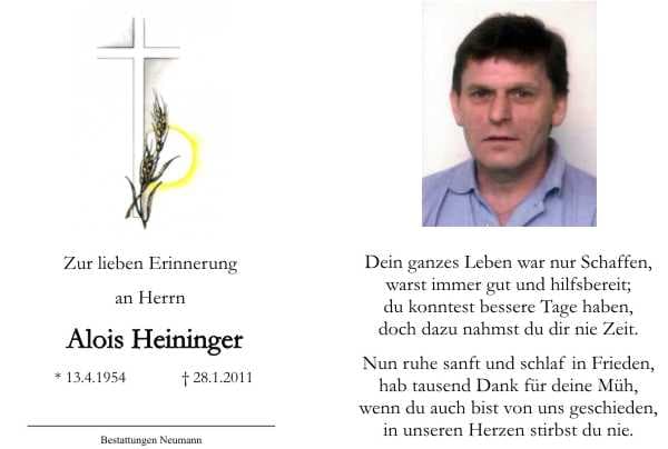 Herr Alois Heininger