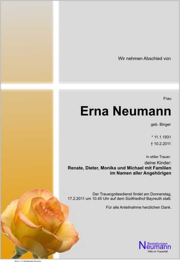 Frau Erna Neumann