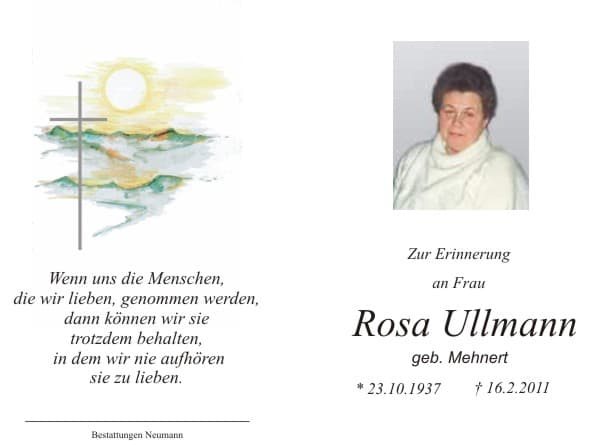 Frau Rosa Ullmann
