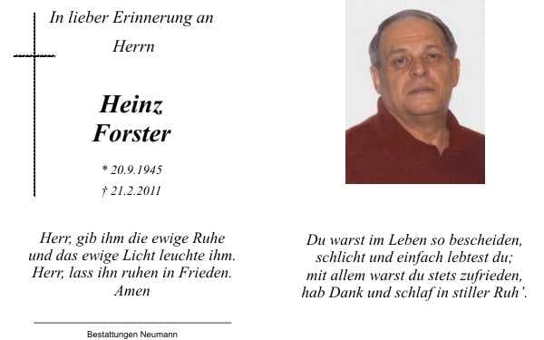 Herr Heinz Forster