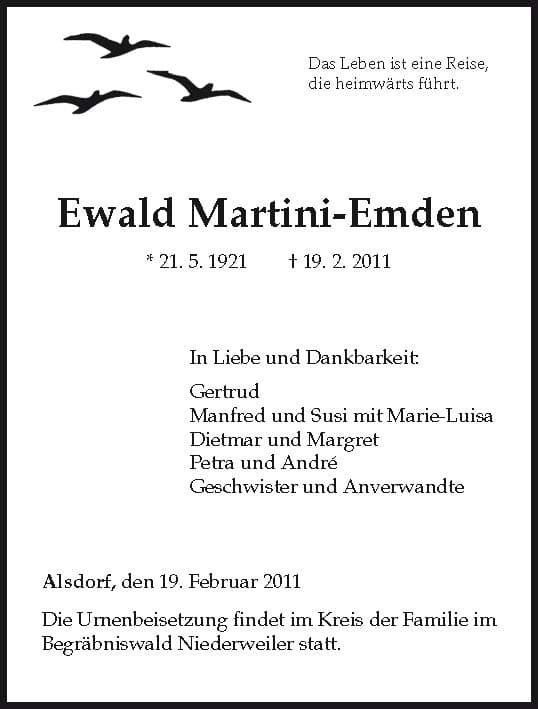 Herr Ewald Martini-Emden