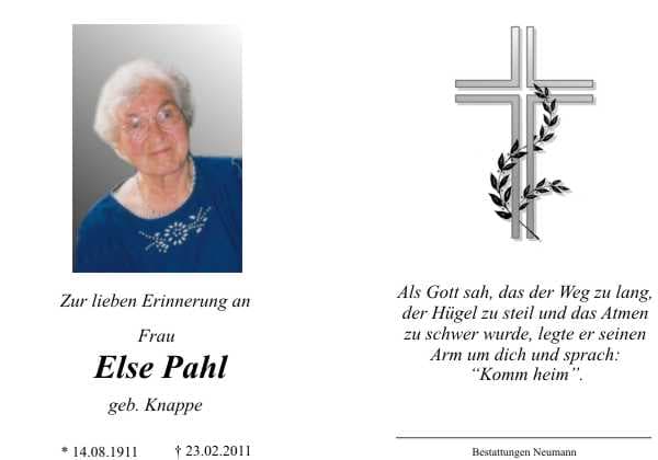 Frau Else Pahl