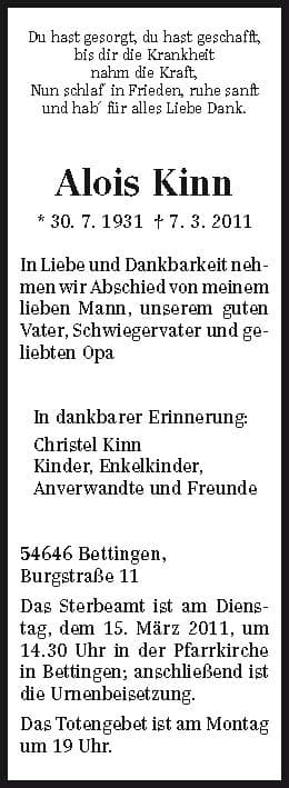 Herr Alois Kinn