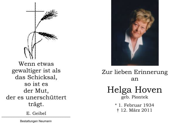 Frau Helga Hoven