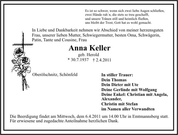 Frau Anna Keller