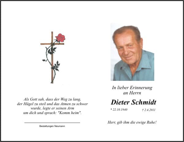 Herr Dieter Schmidt