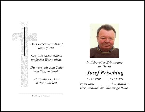 Herr Josef Prisching