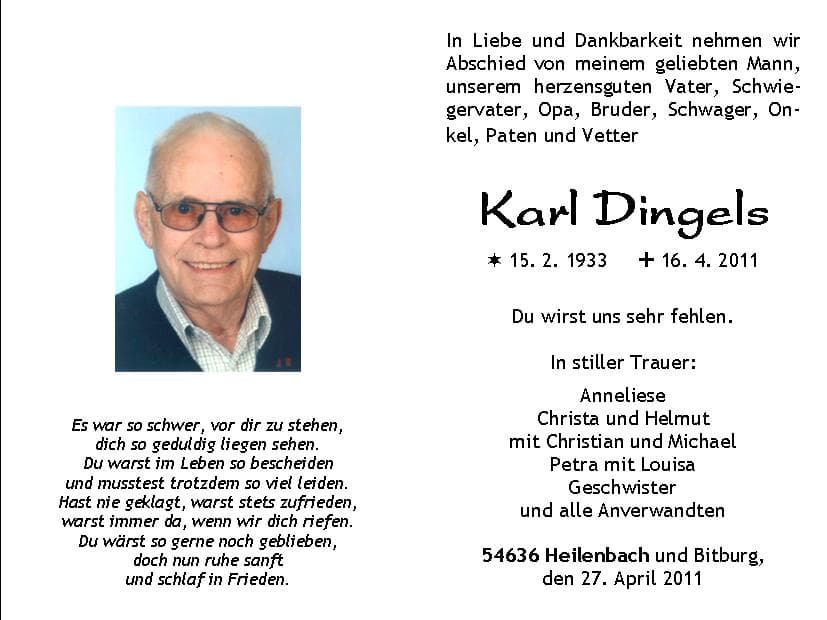Herr Karl Dingels
