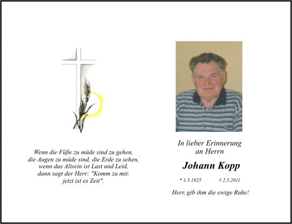 Herr Johann Kopp