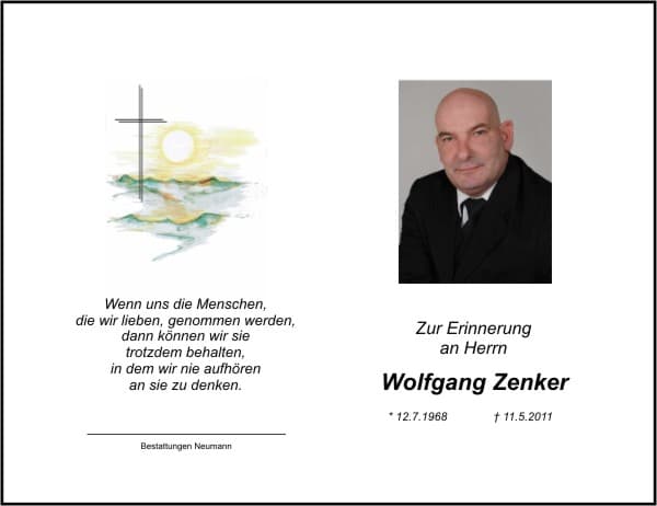 Herr Wolfgang Zenker