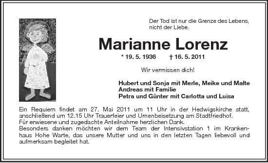 Frau Marianne Lorenz