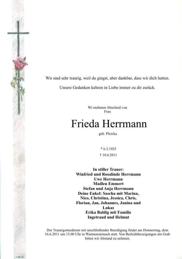 Frau Frieda Herrmann