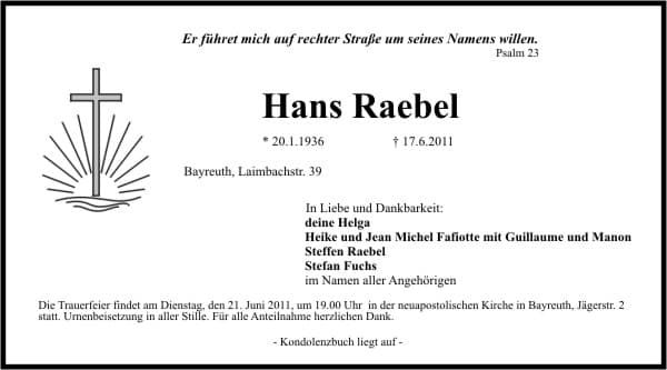Herr Hans Raebel