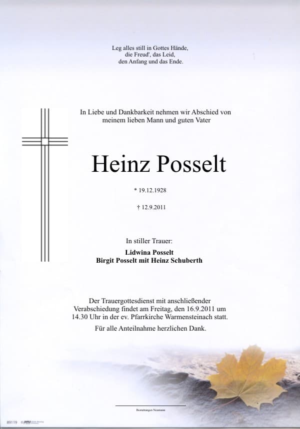 Herr Heinz Posselt