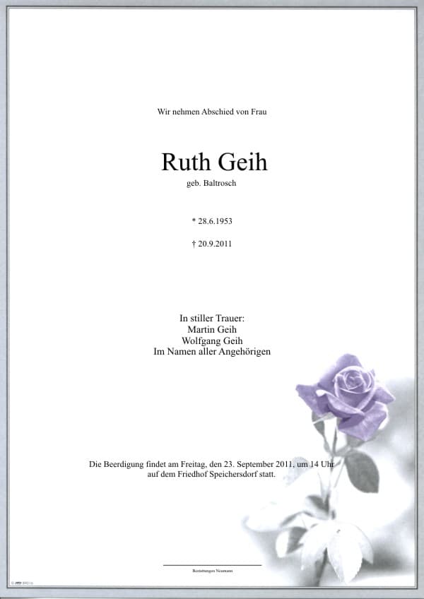 Frau Ruth Geih