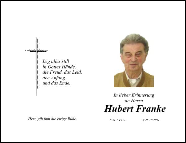 Herr Hubert Franke