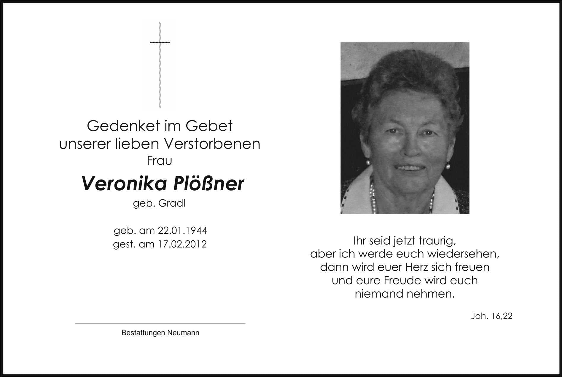 Frau Veronika Plößner