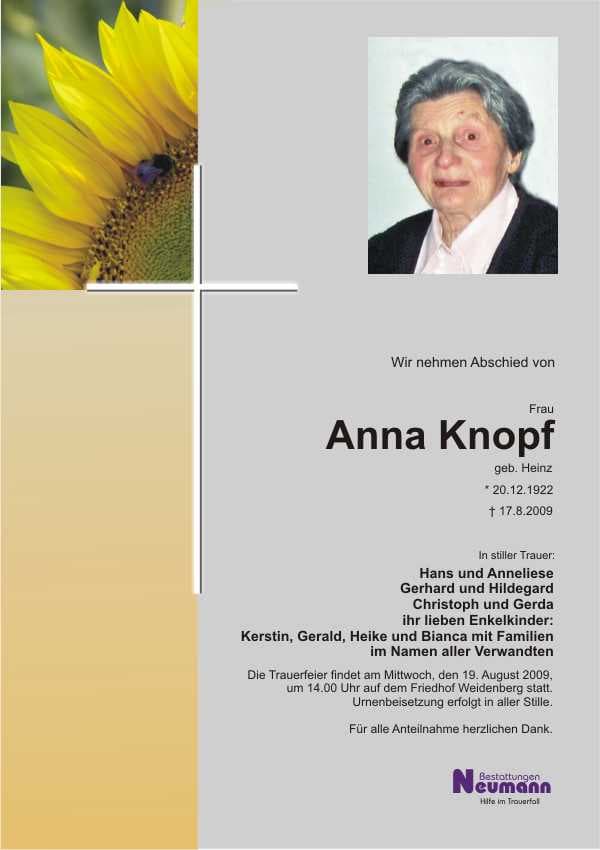Frau Anna Knopf