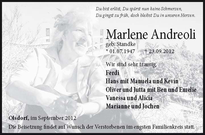 Frau Marlene Andreoli