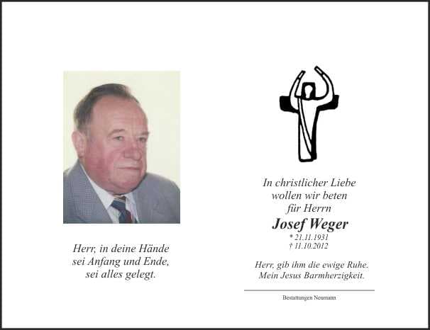 Herr Josef Weger