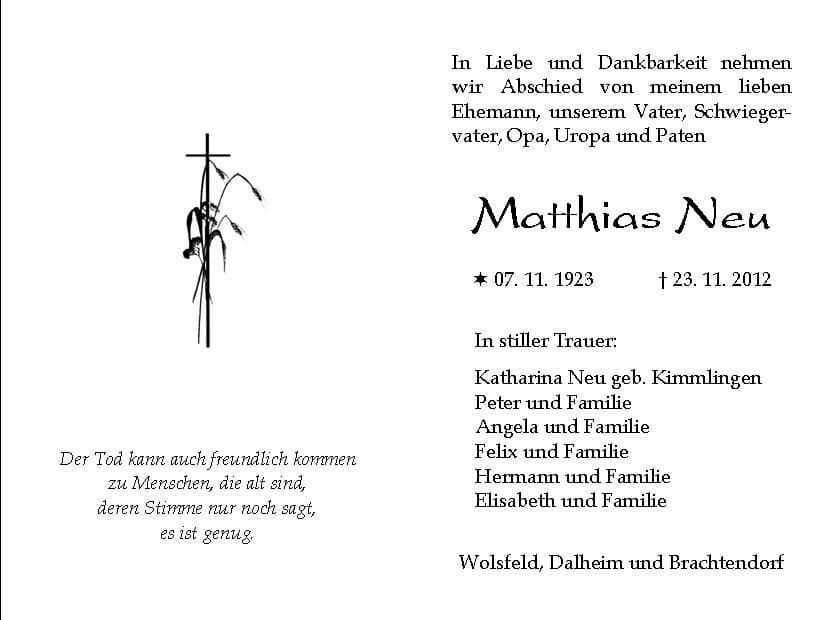 Herr Matthias Neu