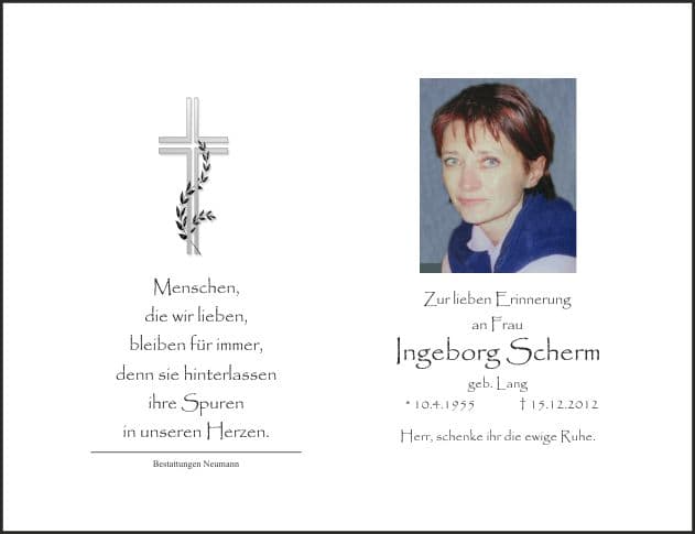 Frau Ingeborg Scherm