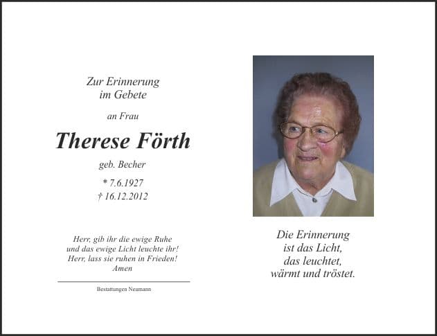 Frau Therese Förth