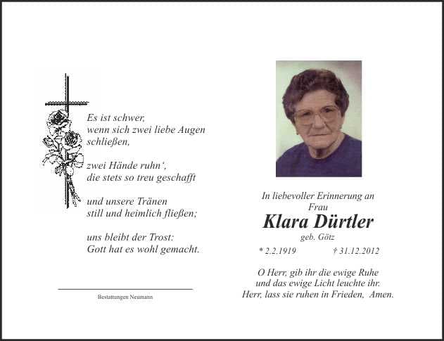 Frau Klara Dürtler