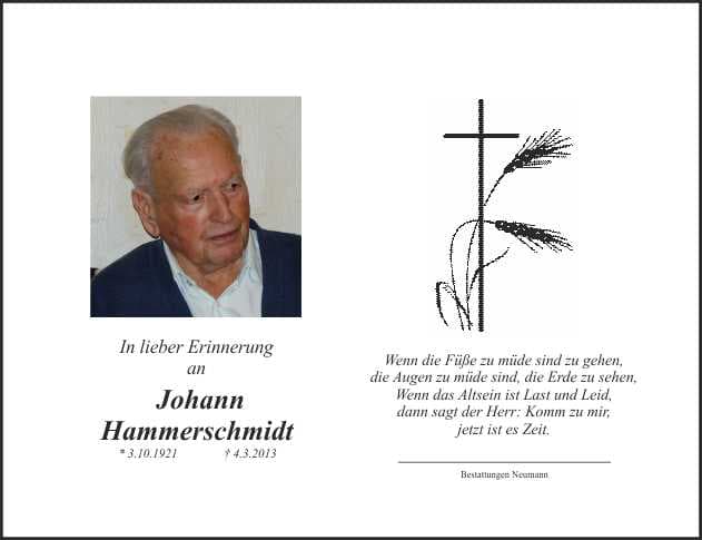 Herr Johann Hammerschmidt