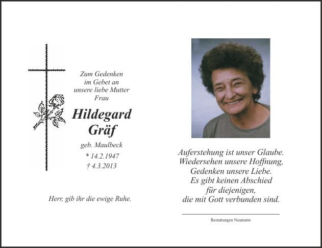 Frau Hildegard Gräf