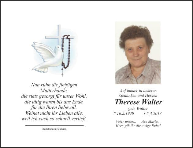 Frau Therese Walter