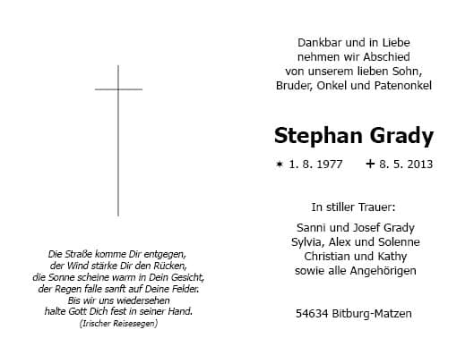 Herr Stephan Grady