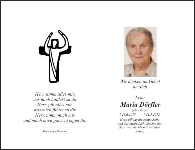 Frau Maria Dörfler
