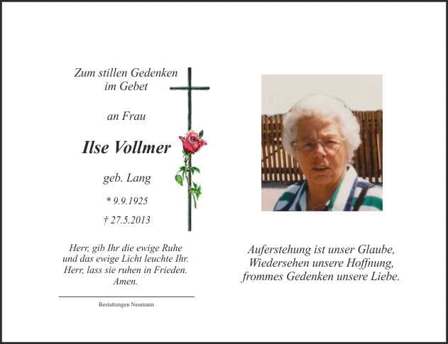 Frau Ilse Vollmer