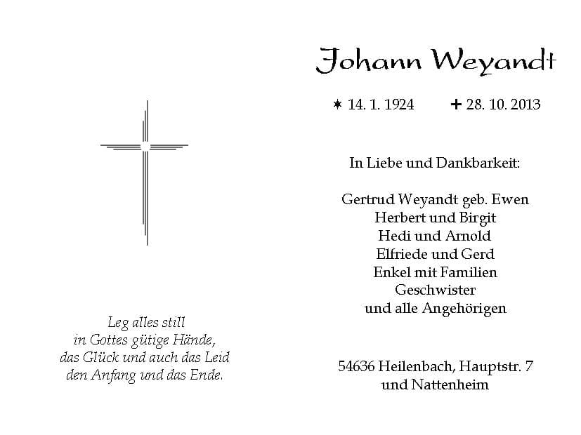 Herr Johann Weyandt