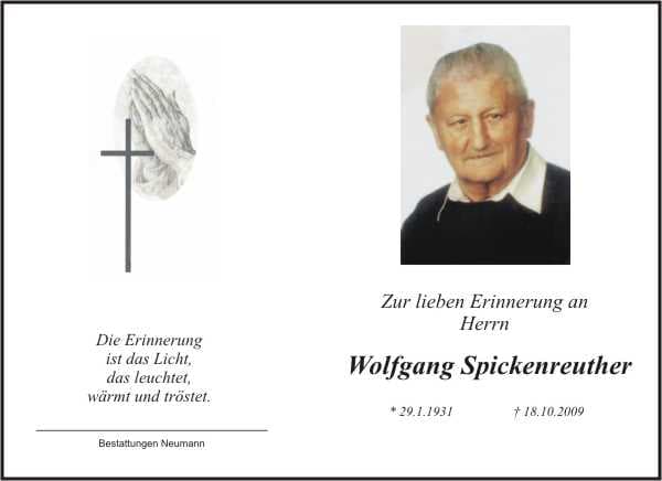 Herr Wolfgang Spickenreuther