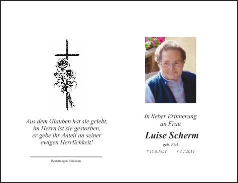 Frau Luise Scherm